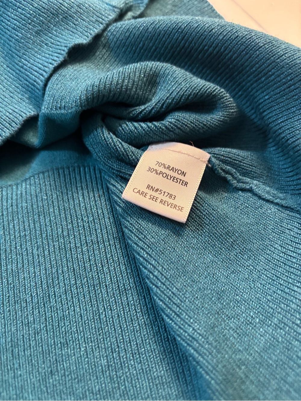 Maurices Women’s XL Teal Turquoise Scoop-Neck Ribbed Sweater Cardigan Knit - Picture 7 of 11